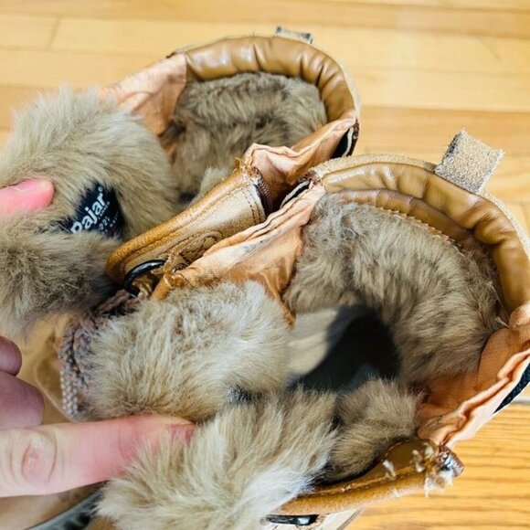 Pajar Cade Canada Shearling Insulated Tan Leather Ankle Winter Boot 6-6.5 - Picture 12 of 16